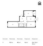 Планировка 3-комнатной квартиры, 92,9 м2