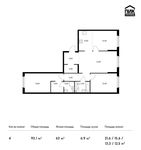 Планировка 4-комнатной квартиры, 93,1 м2