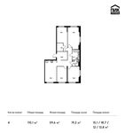 Планировка 4-комнатной квартиры, 110,1 м2