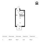 Планировка квартиры студии, 21,3 м2