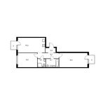 Планировка 2-комнатной квартиры, 66,2 м2