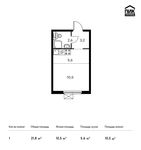 Планировка квартиры студии, 21,8 м2