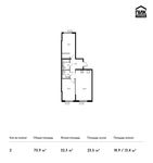 Планировка 2-комнатной квартиры, 70,9 м2