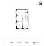 Планировка 3-комнатной квартиры, 71,6 м2