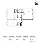 Планировка 4-комнатной квартиры, 112,6 м2