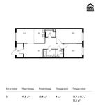 Планировка 3-комнатной квартиры, 89,8 м2