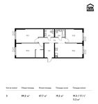 Планировка 3-комнатной квартиры, 89,2 м2