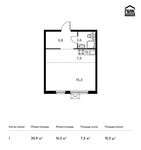 Планировка квартиры студии, 30,9 м2