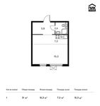 Планировка квартиры студии, 31 м2