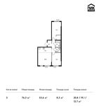 Планировка 3-комнатной квартиры, 76,3 м2