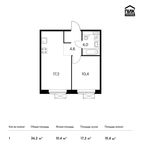 Планировка 1-комнатной квартиры, 36,2 м2