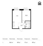Планировка 1-комнатной квартиры, 36,2 м2