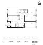 Планировка 5-комнатной квартиры, 136,1 м2
