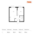 Планировка 1-комнатной квартиры, 38,2 м2