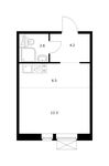 Планировка квартиры студии, 25,6 м2
