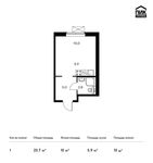 Планировка квартиры студии, 23,7 м2