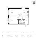 Планировка 2-комнатной квартиры, 50,1 м2