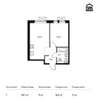 Планировка 1-комнатной квартиры, 36,1 м2