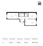 Планировка 2-комнатной квартиры, 65,2 м2