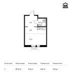 Планировка квартиры студии, 27,4 м2