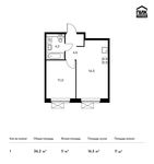 Планировка 1-комнатной квартиры, 36,2 м2