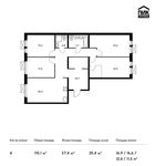 Планировка 4-комнатной квартиры, 110,1 м2
