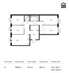 Планировка 4-комнатной квартиры, 109,8 м2