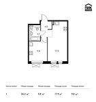 Планировка 1-комнатной квартиры, 36,2 м2