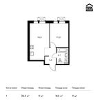 Планировка 1-комнатной квартиры, 36,2 м2