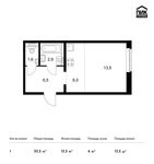 Планировка квартиры студии, 30,5 м2
