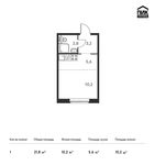 Планировка квартиры студии, 21,8 м2