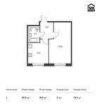 Планировка 1-комнатной квартиры, 39,9 м2