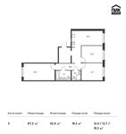Планировка 3-комнатной квартиры, 87,2 м2