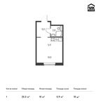 Планировка квартиры студии, 23,3 м2