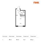 Планировка квартиры студии, 20 м2