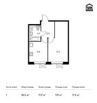 Планировка 1-комнатной квартиры, 36,5 м2