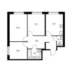 Планировка 3-комнатной квартиры, 67,8 м2
