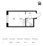 Планировка квартиры студии, 19,9 м2