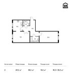 Планировка 2-комнатной квартиры, 69,2 м2