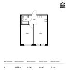 Планировка 1-комнатной квартиры, 39,29 м2