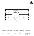 Планировка 3-комнатной квартиры, 92,19 м2