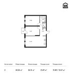 Планировка 2-комнатной квартиры, 60,26 м2