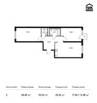 Планировка 2-комнатной квартиры, 68,68 м2