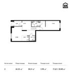 Планировка 2-комнатной квартиры, 65,35 м2
