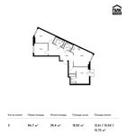 Планировка 3-комнатной квартиры, 86,7 м2