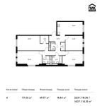 Планировка 4-комнатной квартиры, 117,55 м2