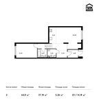 Планировка 2-комнатной квартиры, 64,8 м2