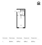 Планировка квартиры студии, 25,18 м2
