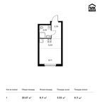 Планировка квартиры студии, 20,47 м2