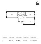 Планировка 2-комнатной квартиры, 69,22 м2